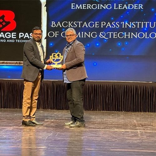 Backstage Pass Institute of Gaming and Technology Honoured with the Emerging Leader Award at the EduSpark Awards 2023