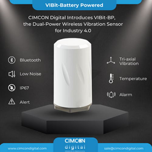 CIMCON Digital Launches VIBit-BP: First to Offer Wired and Battery-Powered Vibration Sensor for Industrial Asset Maintenance