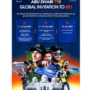 GLOBAL TEAM INVITATION-TO-BID OPENS ON 3 JULY AS ABU DHABI T10 FRANCHISE PROCUREMENT ENTERS LANDMARK PHASE