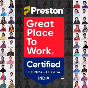 ‘Preston’, India’s Leading EdTech Company, Certified as ‘Great Place to Work®’