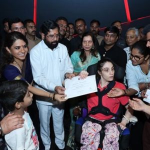 Om Creations Trust Students Honoured by Deputy CM of Maharashtra in Presence of Aamir Khan and Shaina NC